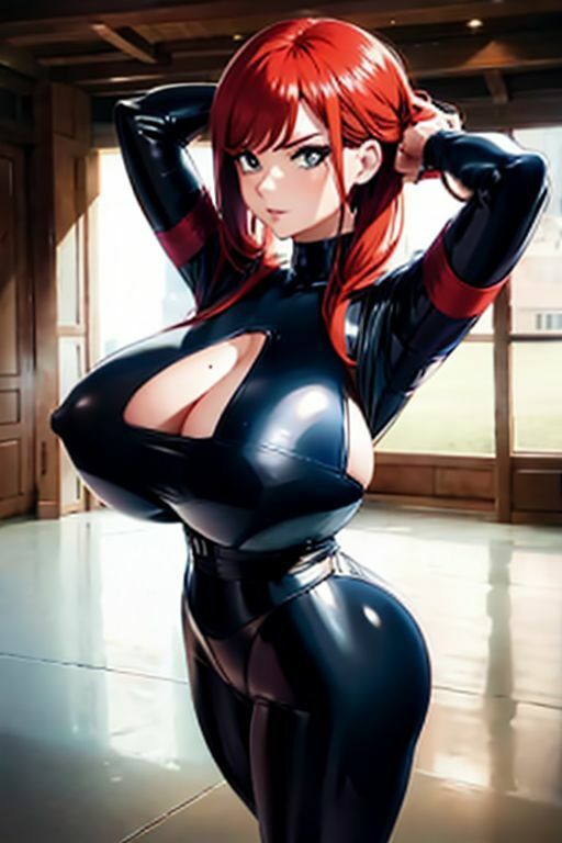 爆乳AIテカテカスーツ1 - サンプル画像 3