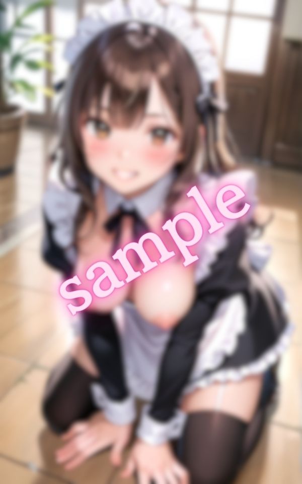 巨乳メイド美女の萌えエロ画像集 - サンプル画像 2