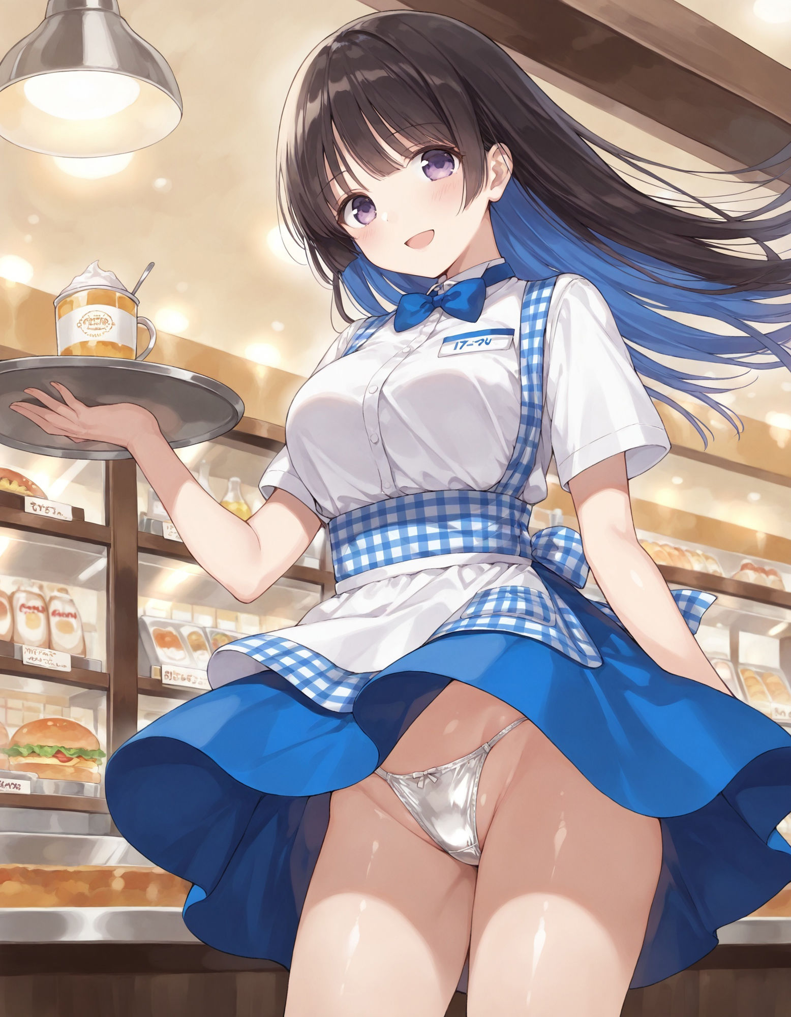 ウェイトレスのパンチラ - サンプル画像 1