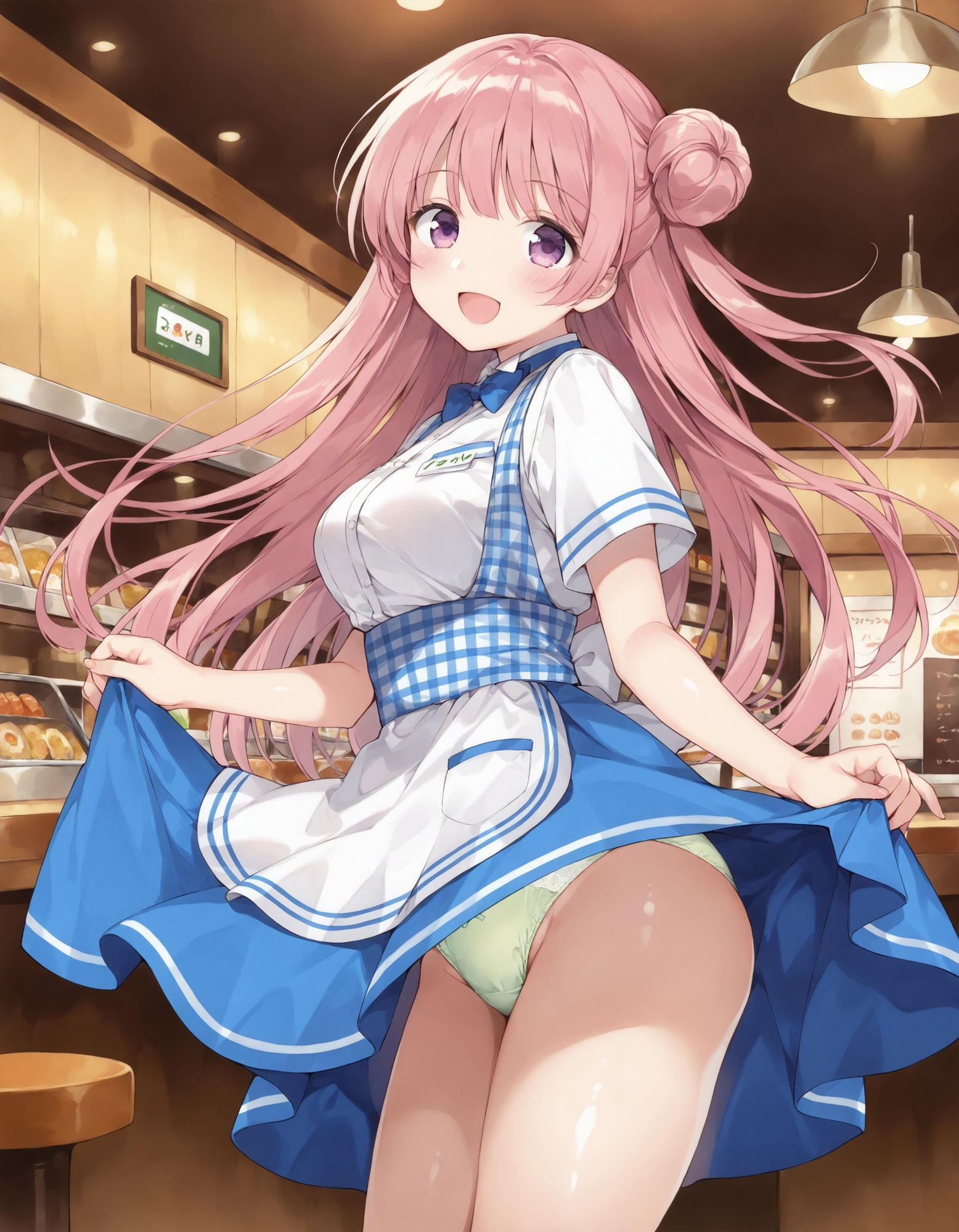 ウェイトレスのパンチラ - サンプル画像 2
