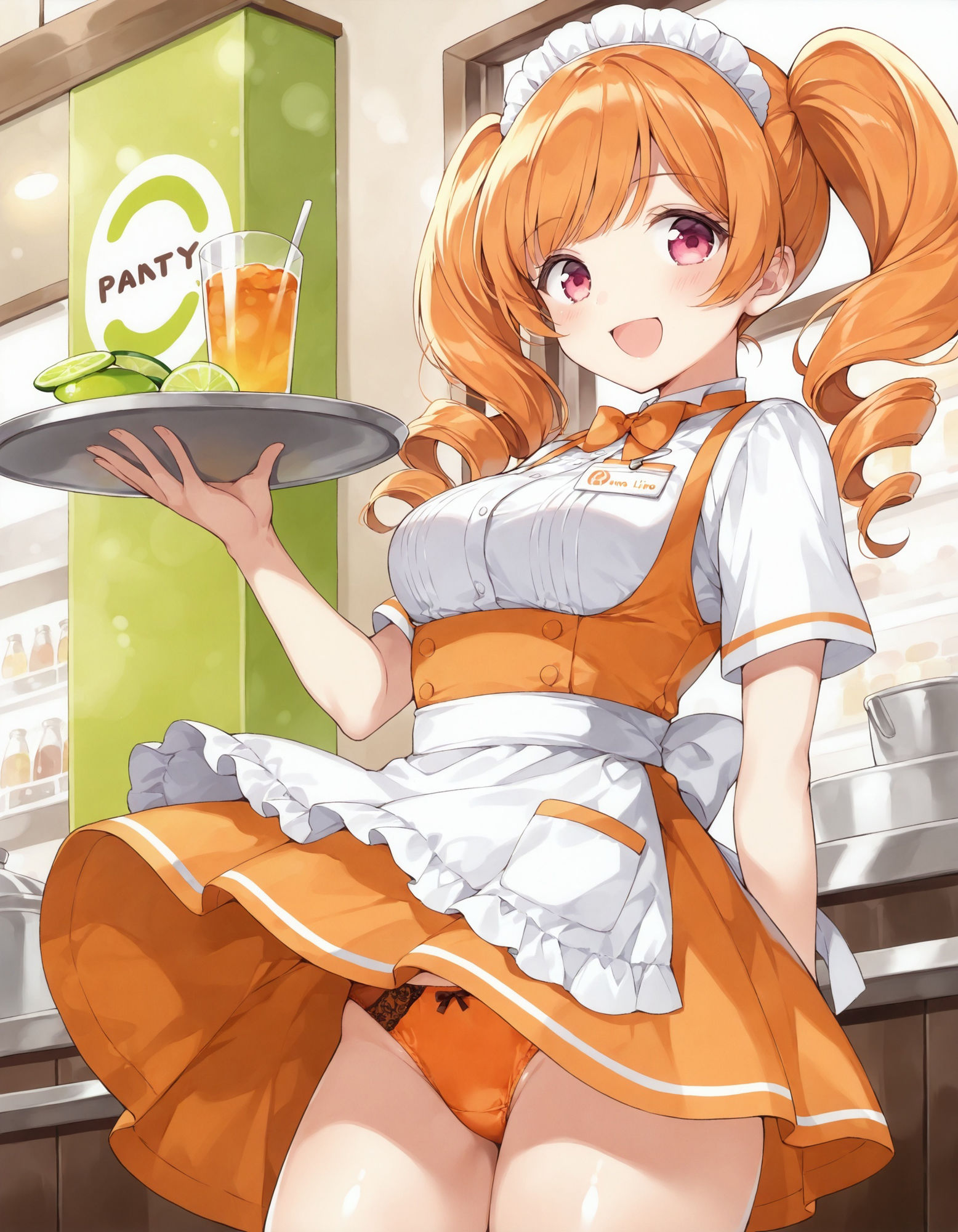 ウェイトレスのパンチラ - サンプル画像 8