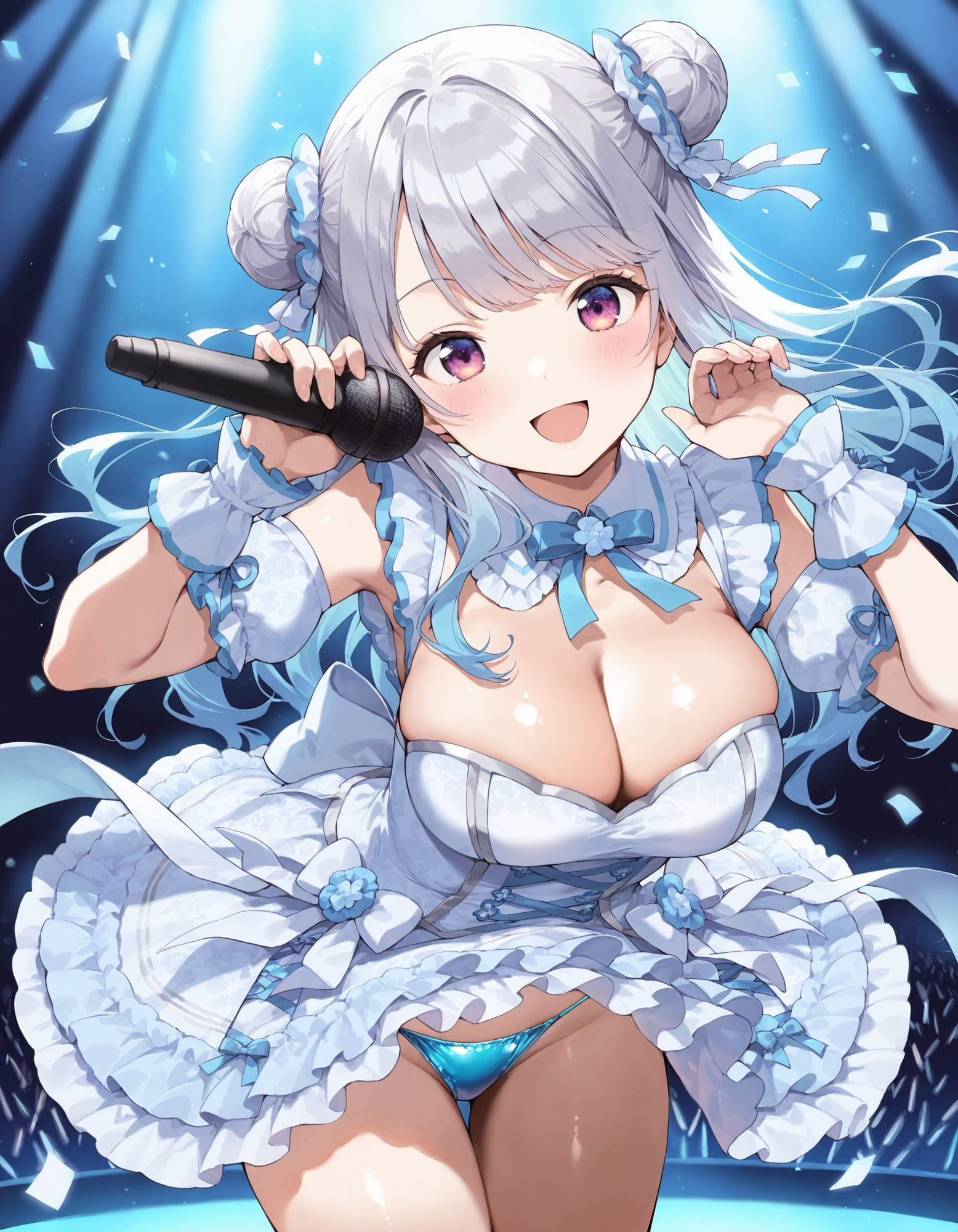 アイドルの前かがみパンチラ - サンプル画像 6