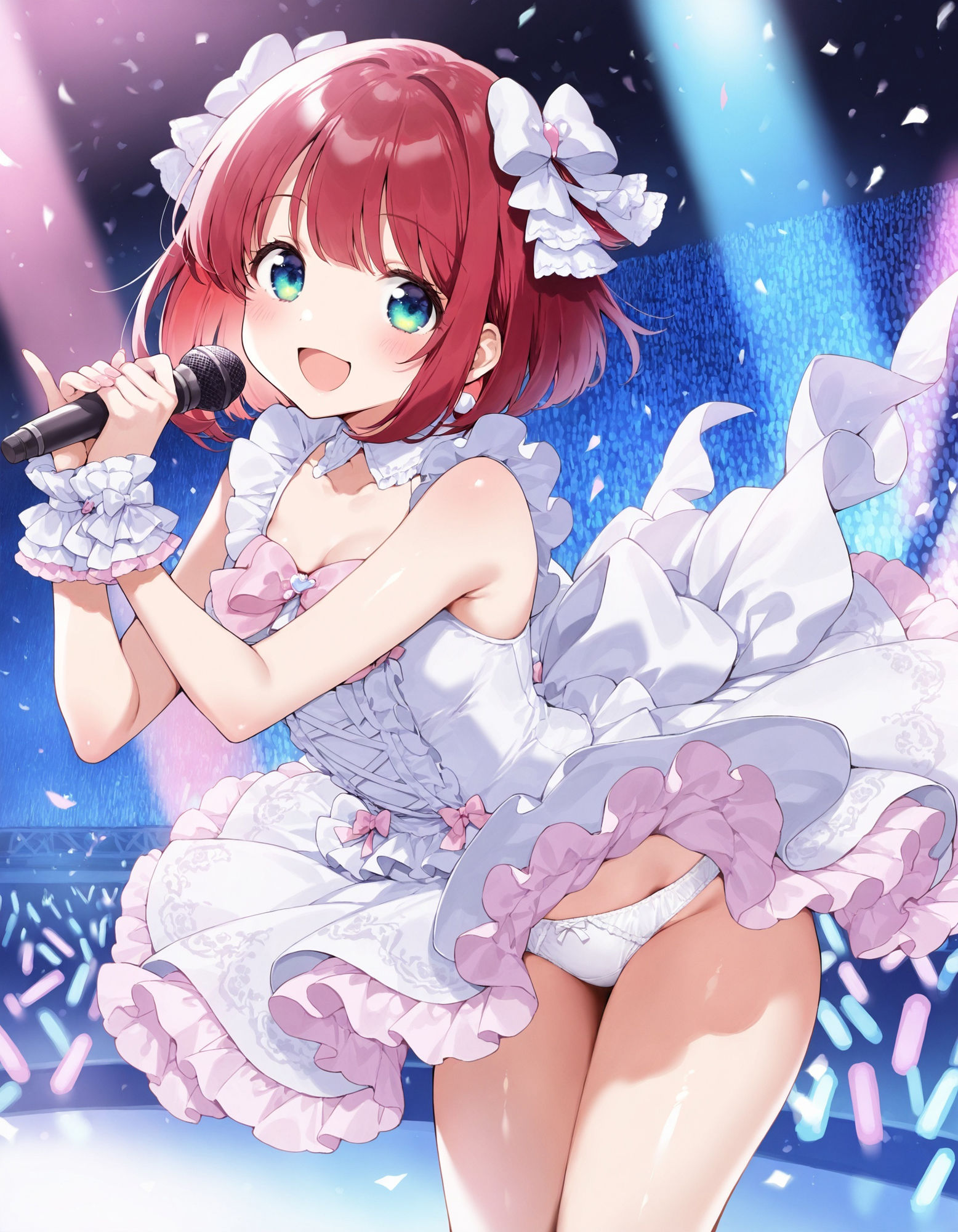 アイドルの前かがみパンチラ - サンプル画像 8