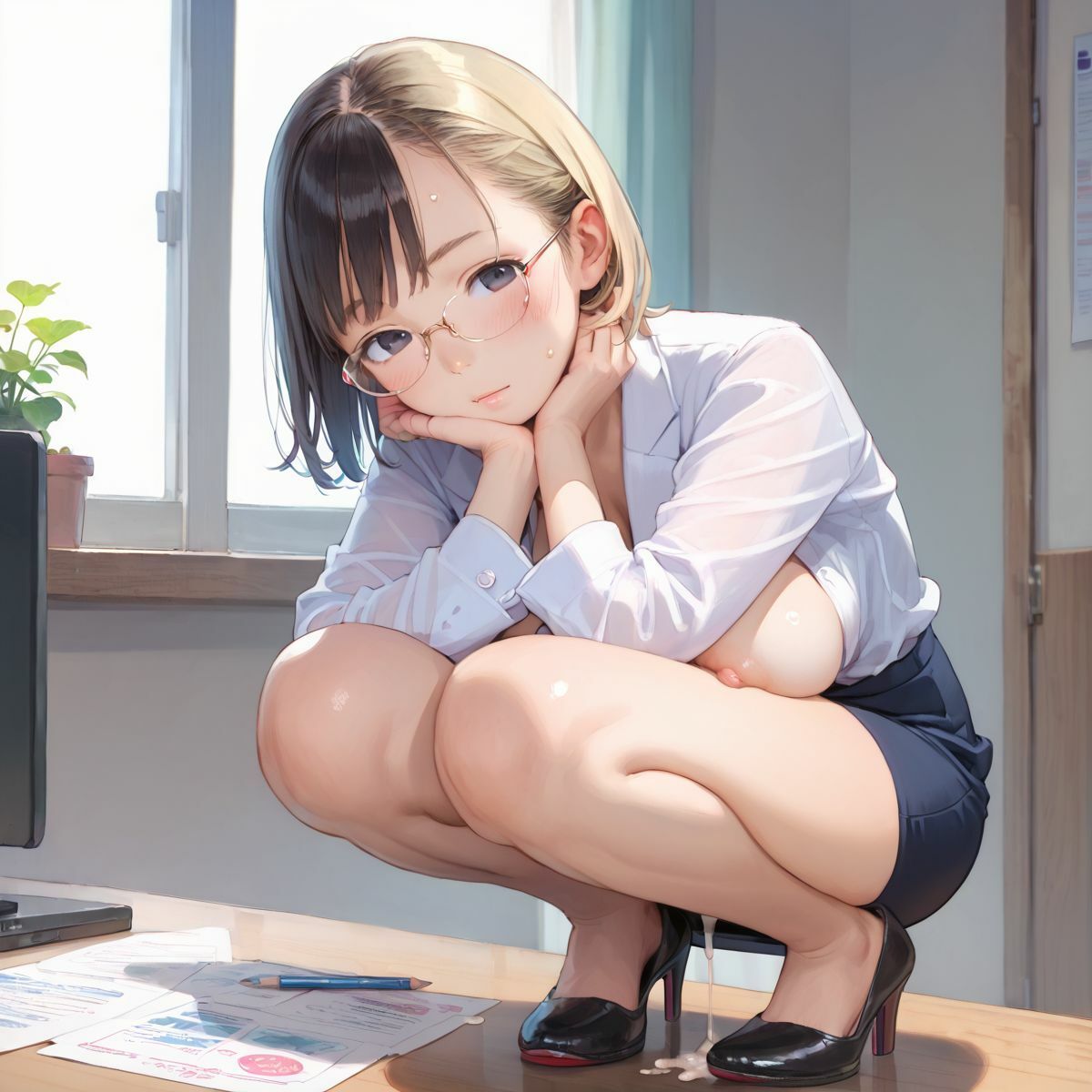 童顔巨乳黒髪就活生がインターン先でおフェラしてくれる05 - サンプル画像 3