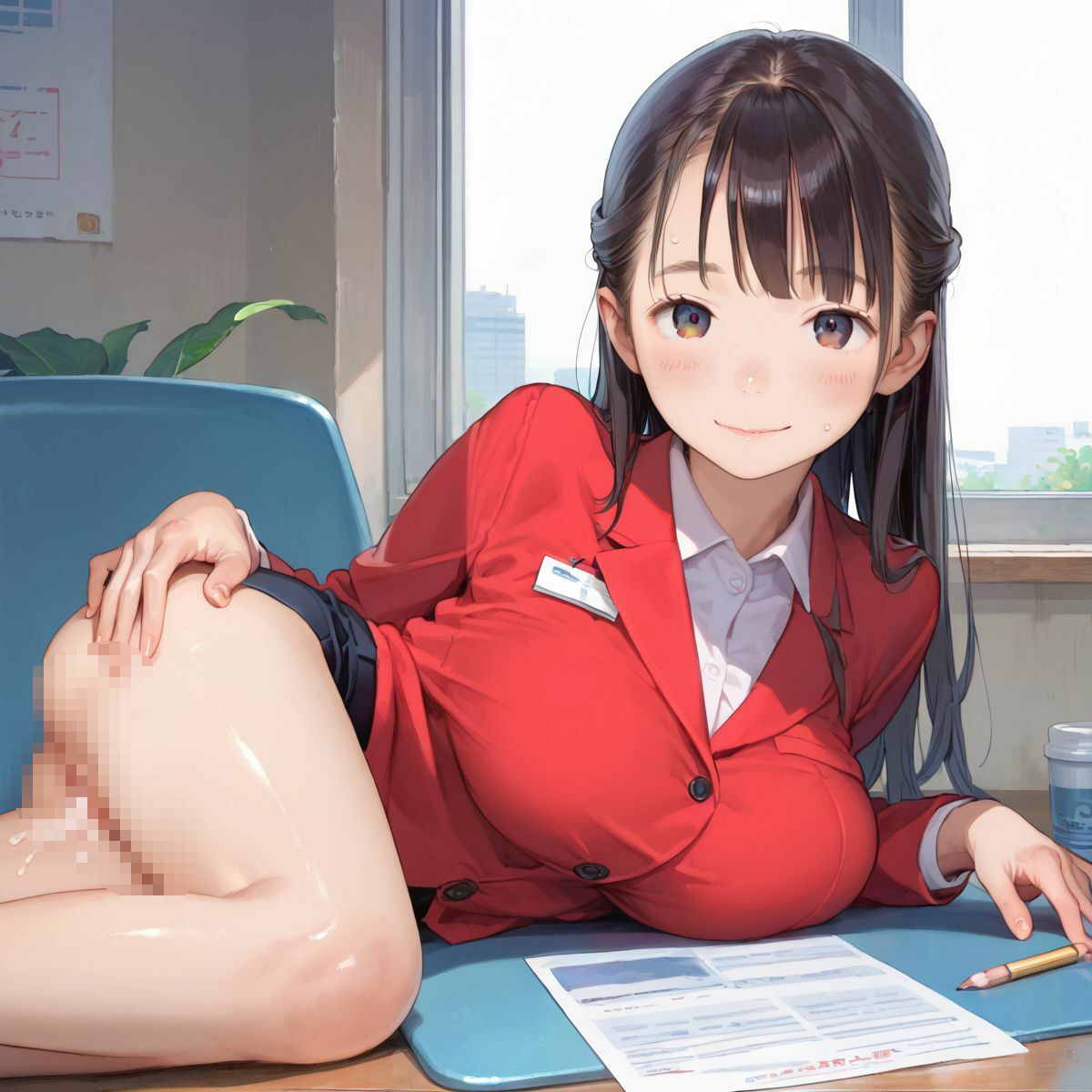 童顔巨乳黒髪就活生がインターン先でおフェラしてくれる05 - サンプル画像 7
