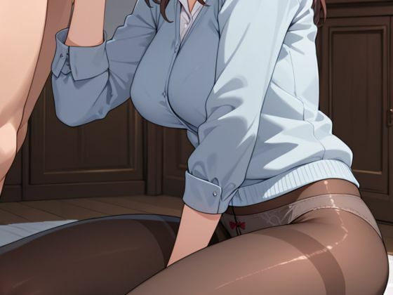 不動産レディに美脚と黒パンストで誘惑されます - サンプル画像 1