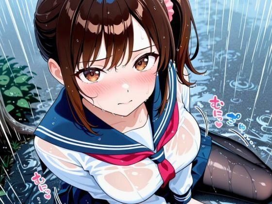 びっちょり透け乳女子校生、タイツの奥までグッショリ。──幼馴染と雨宿り中に、我慢できずズブズブ。 - サンプル画像 4