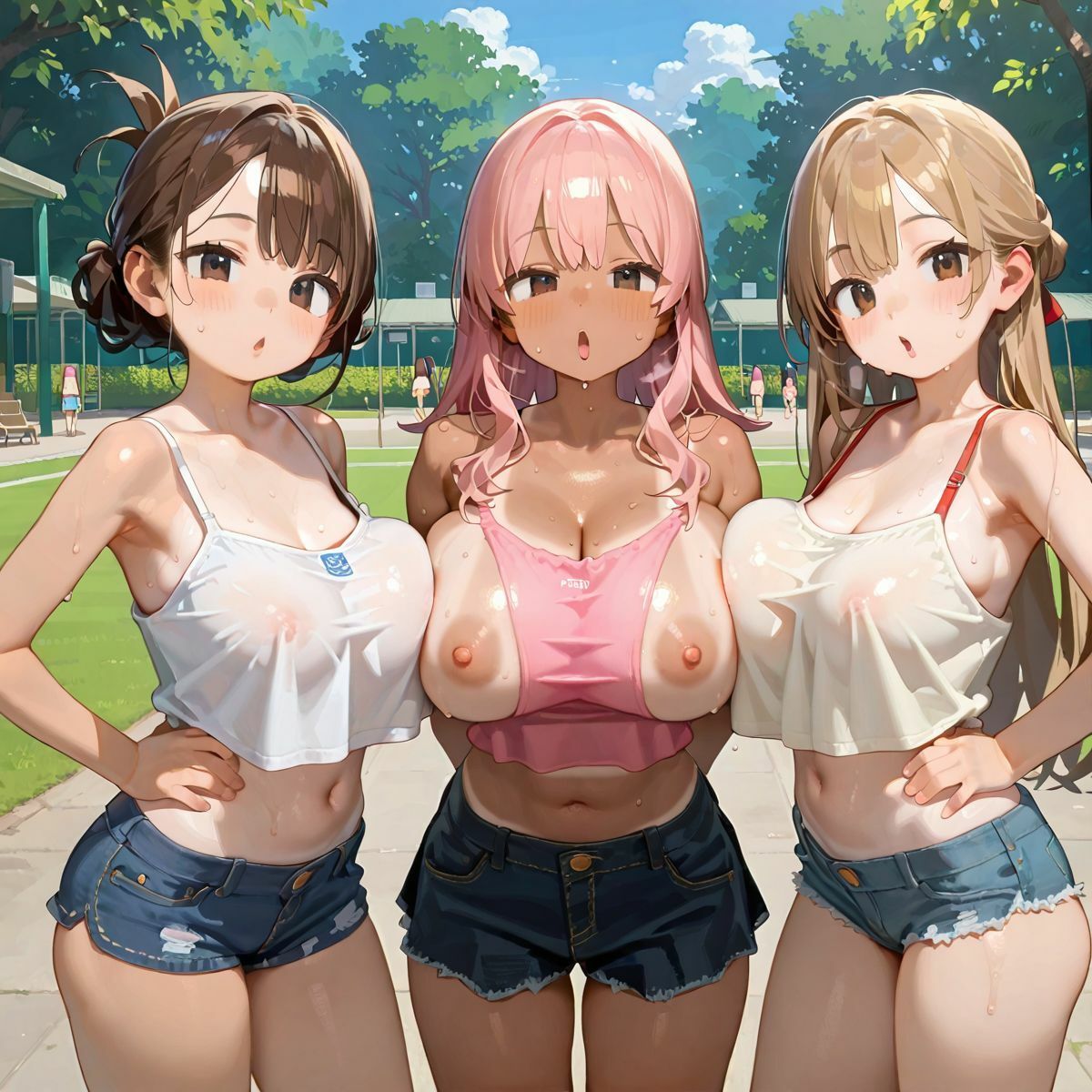 爆乳ギャルと田舎で子作りハーレム生活02 - サンプル画像 8