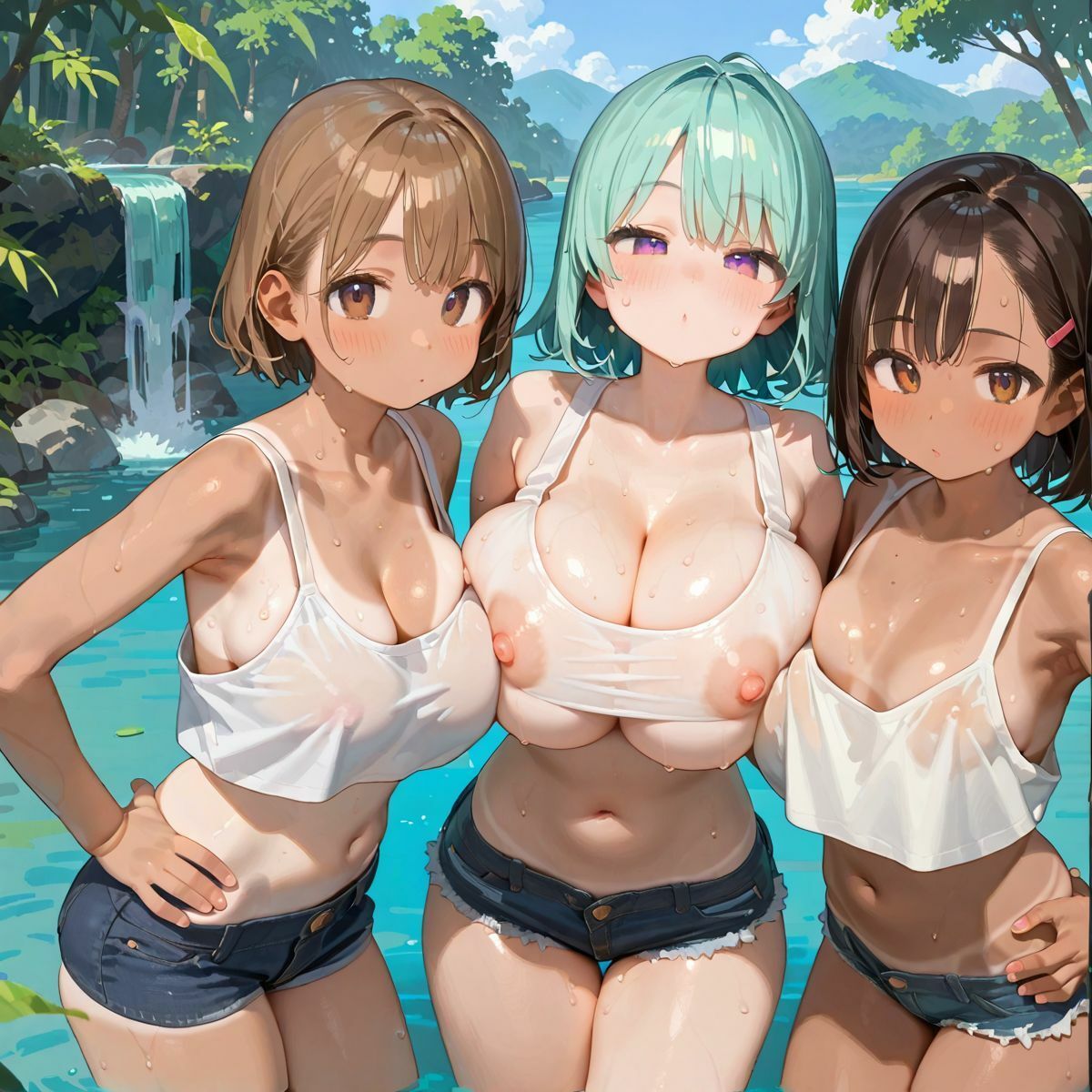 爆乳ギャルと田舎で子作りハーレム生活03 - サンプル画像 7