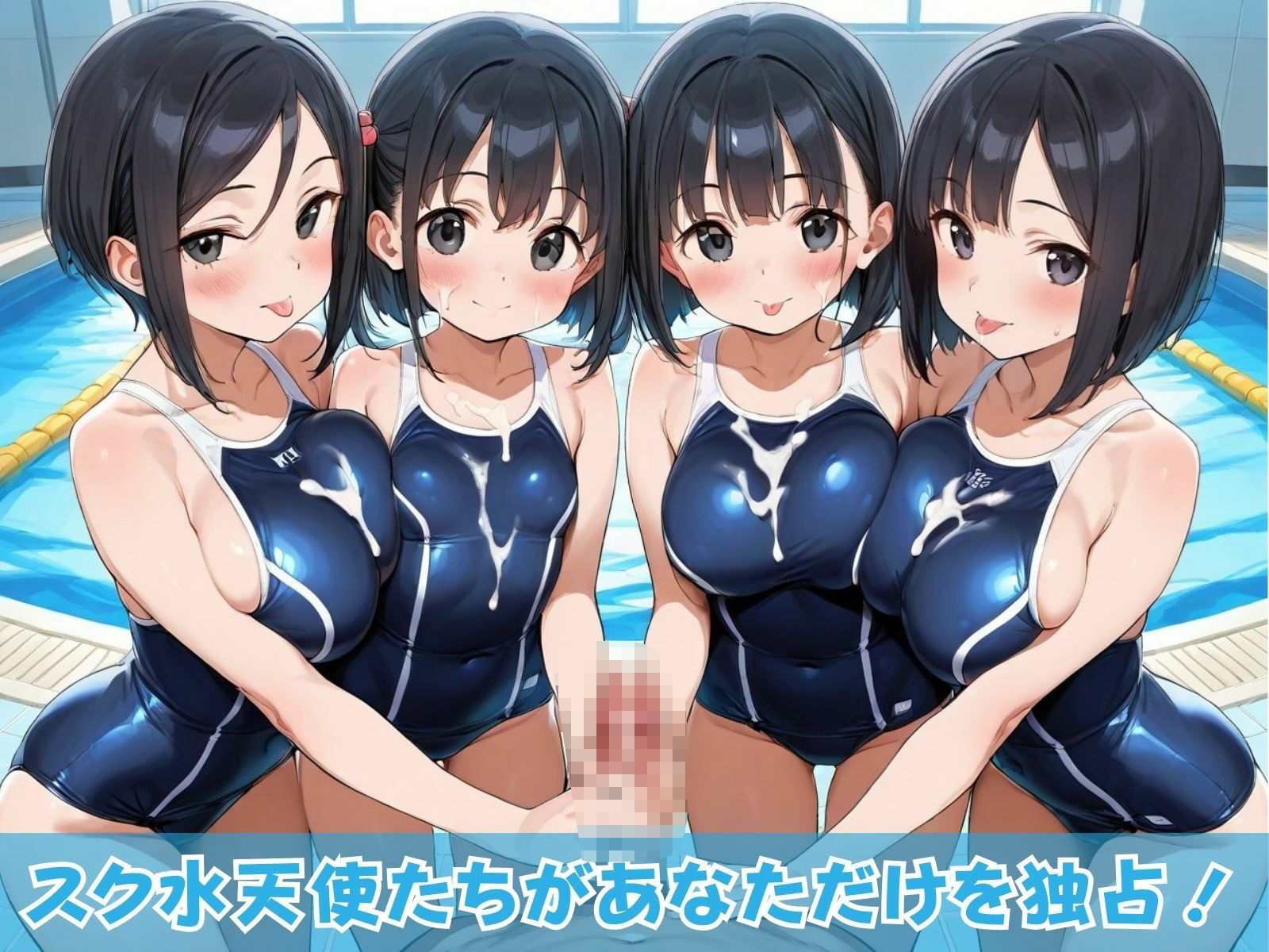 秘密の学園ハーレム部 〜スク水天使たちの放課後〜 - サンプル画像 2