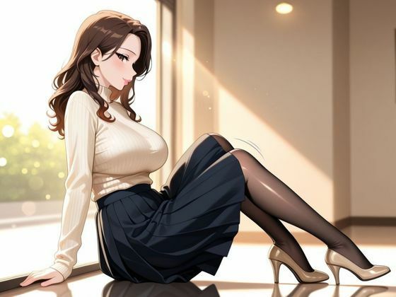 清楚上品人妻 〜ニットで隠しきれない柔らかな人妻の膨らみと香りが染みこんだパンスト〜 - サンプル画像 2