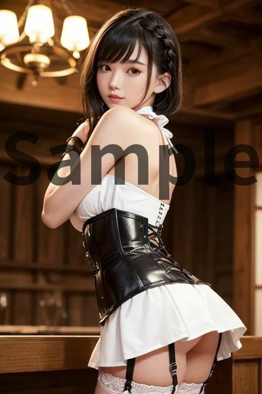 AAS 美女×ガーターベルト【AIグラビア写真集】オーバー200 アメージングAI画像シリーズ - サンプル画像 9