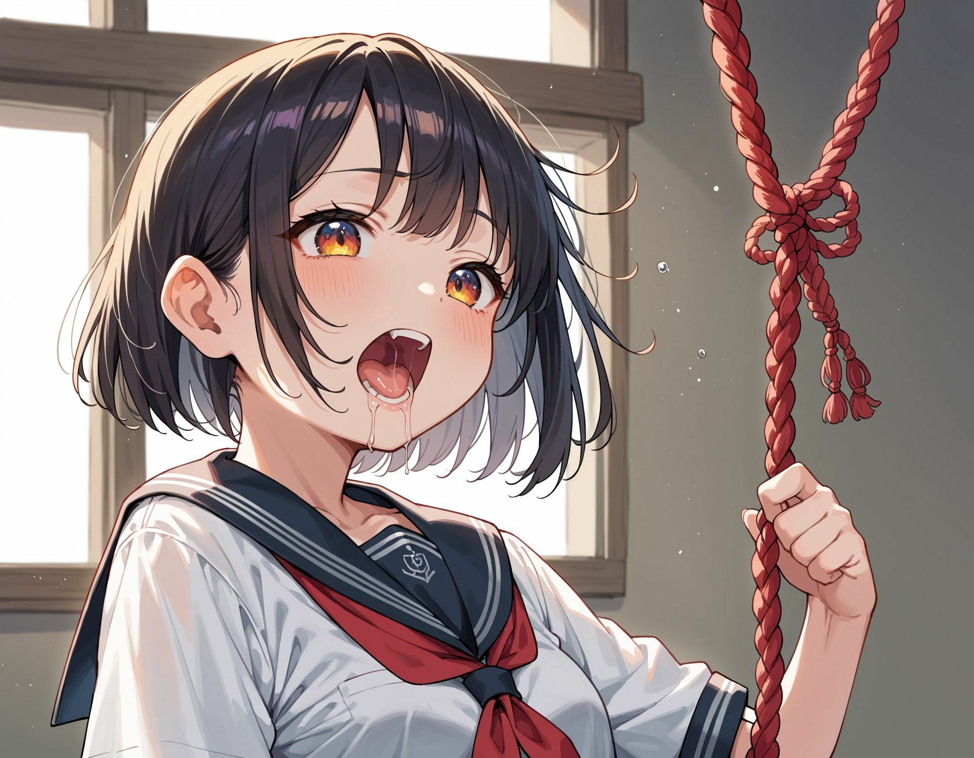 制服少女〜黒髪少女の緊縛プレイ！！ - サンプル画像 4
