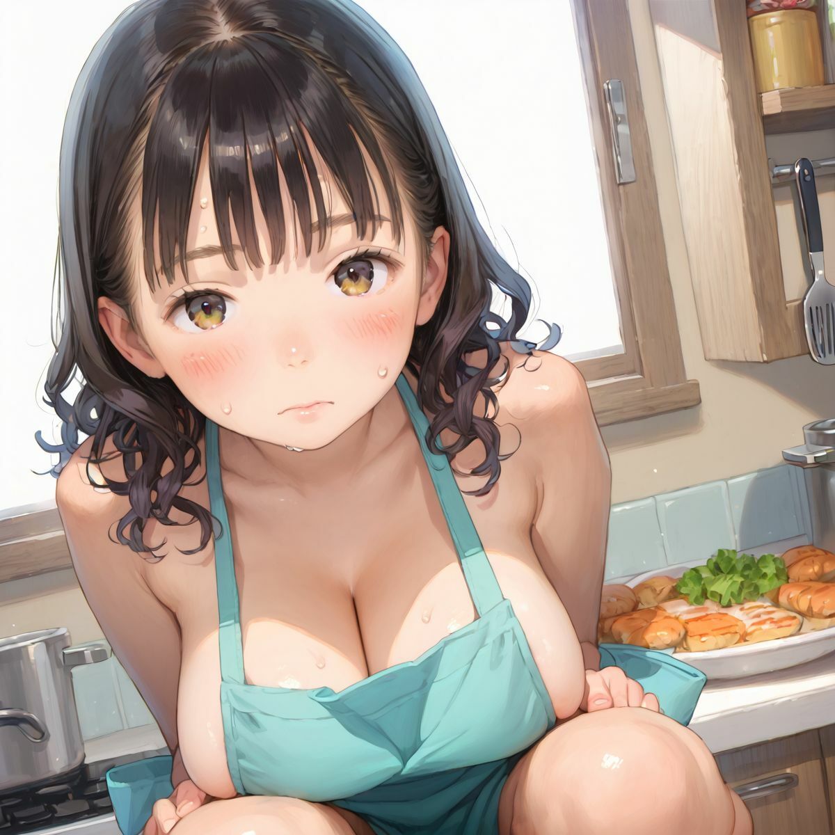 束縛///裸エプロンJKの誘惑っ！06 - サンプル画像 1