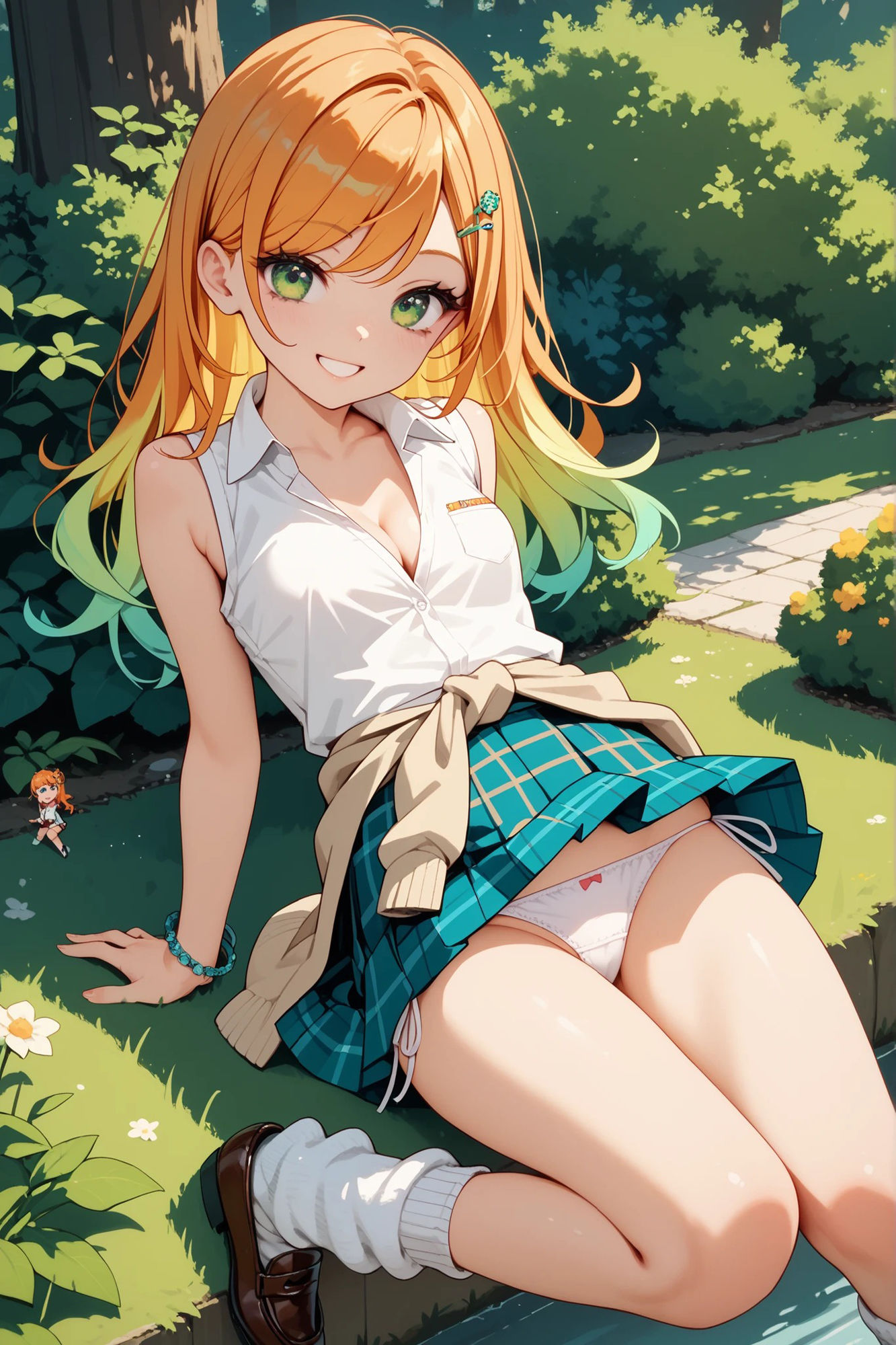 オレンジ髪ちゃんとえっちなえちえち - サンプル画像 4