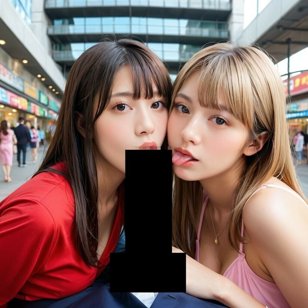 人がいるところでWフェラ - サンプル画像 2