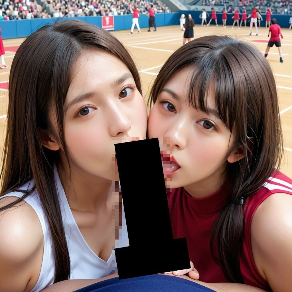 人がいるところでWフェラ - サンプル画像 5
