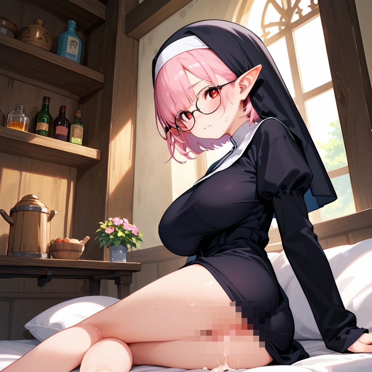 巨乳エルフに大量中出し！〜背徳のシスター編〜 Vol.5 - サンプル画像 3