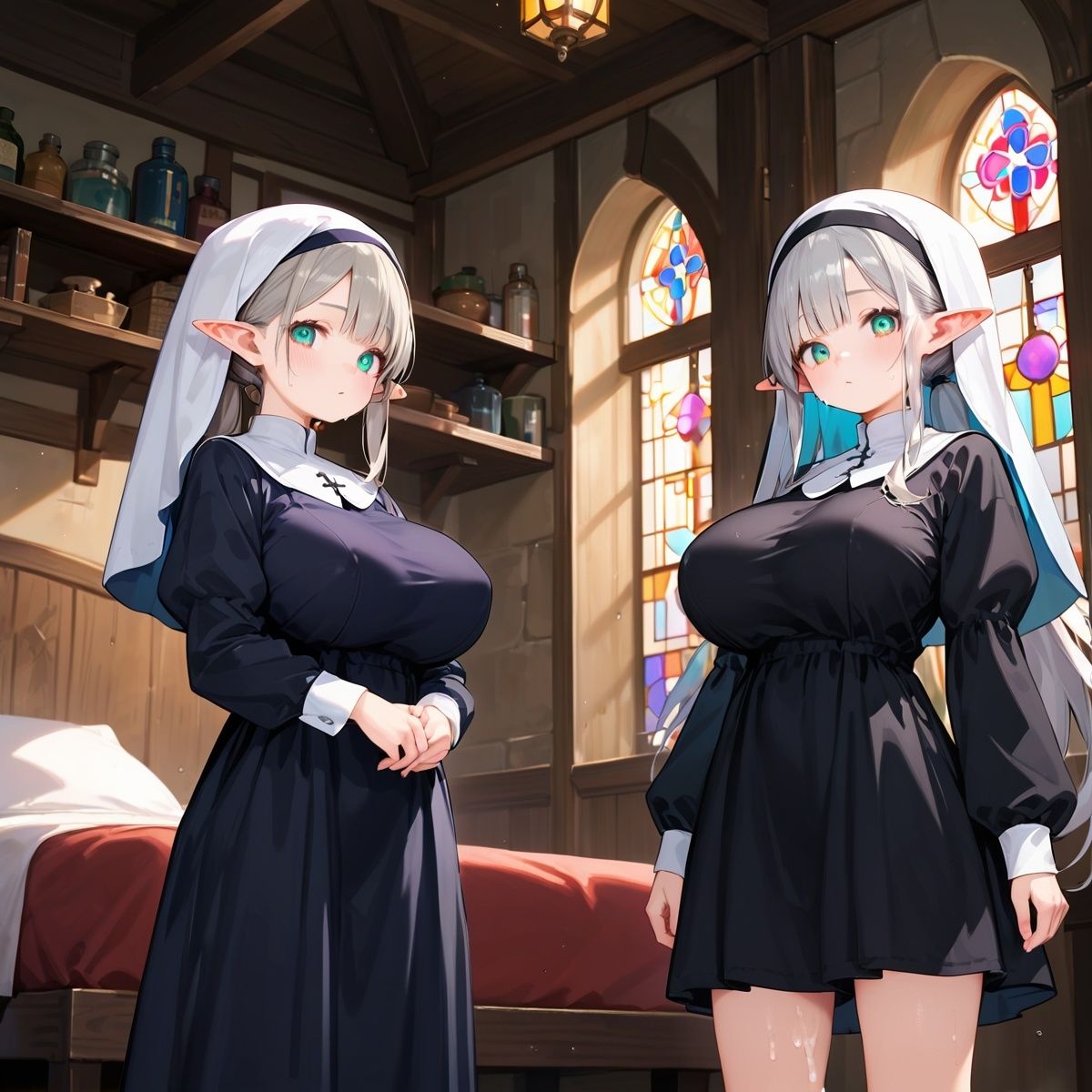 巨乳エルフに大量中出し！〜背徳のシスター編〜 Vol.5 - サンプル画像 5