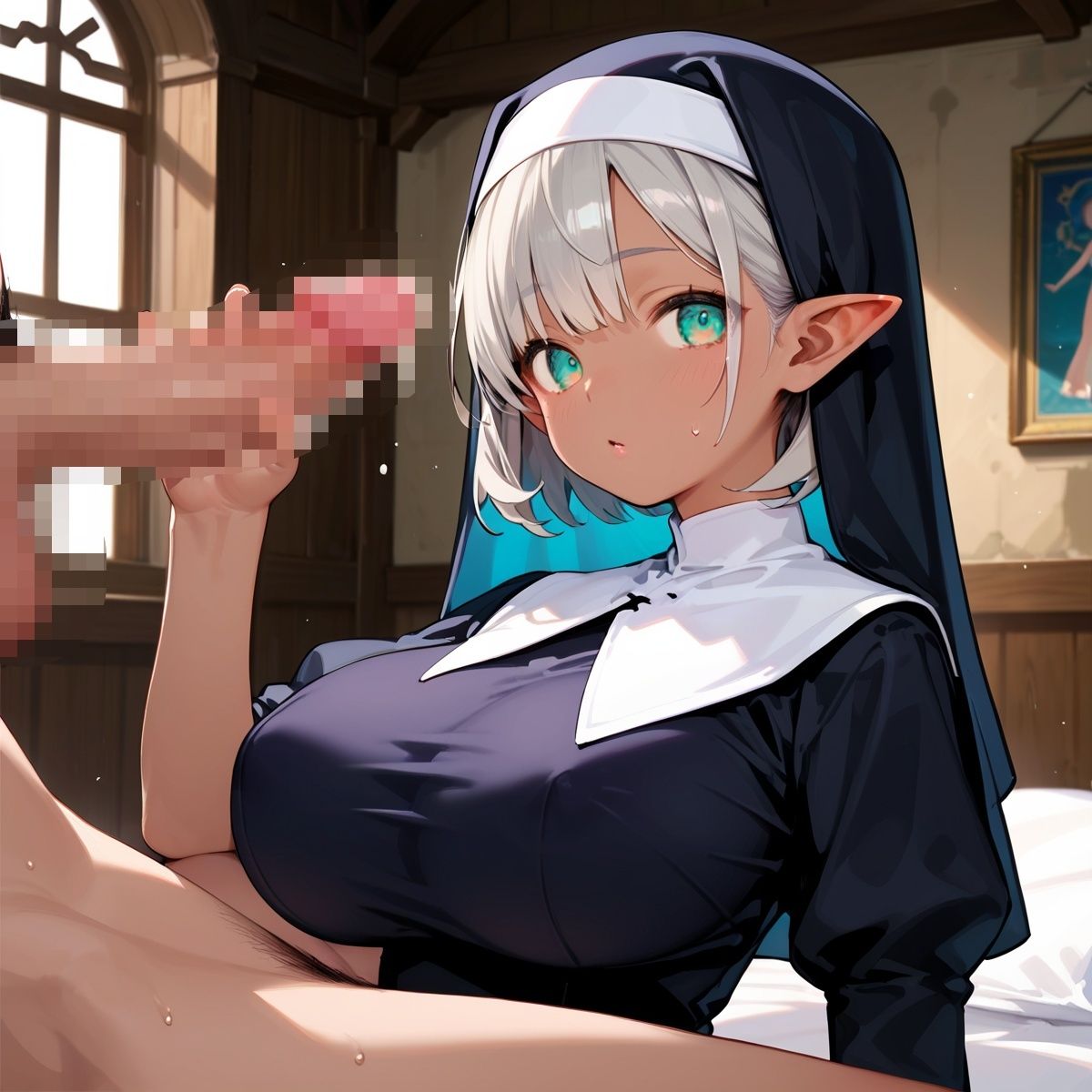 巨乳エルフに大量中出し！〜背徳のシスター編〜 Vol.5 - サンプル画像 6