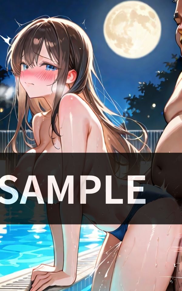 ナイトプール接待 美女ひとりに 社長たちの 精液ラッシュ - サンプル画像 4