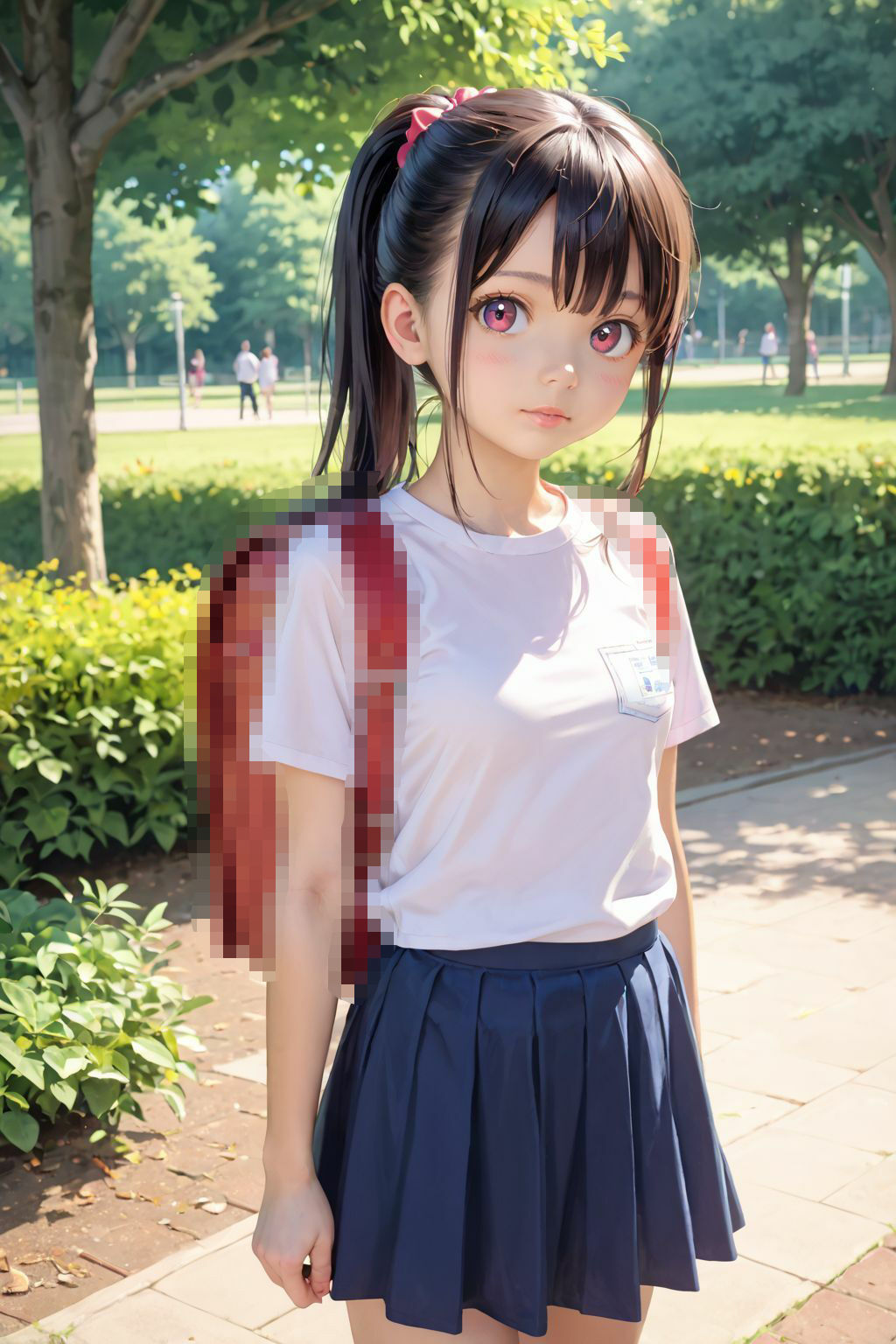 公園下校少女 - サンプル画像 1