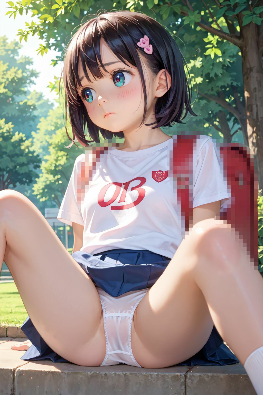 公園下校少女 - サンプル画像 2