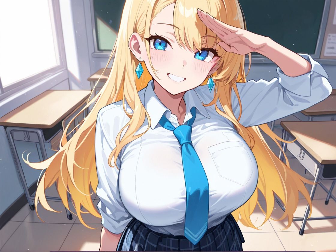 生意気ギャル催◯支配  巨乳X制服X金髪 - サンプル画像 1