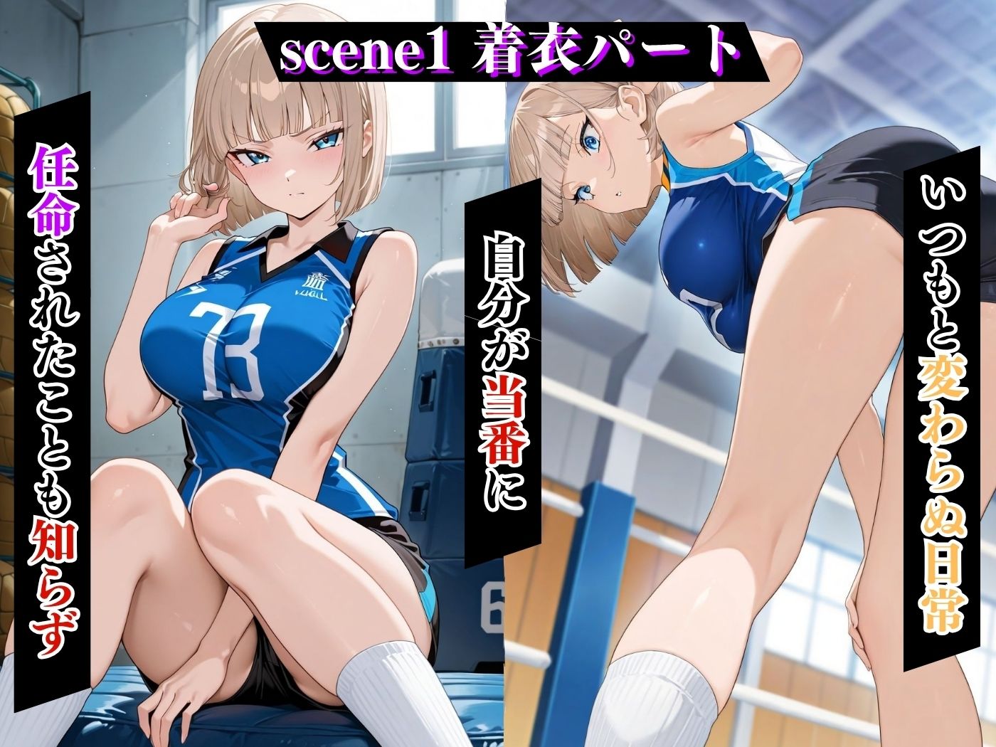 今日の性直担当は君達だ〜女バレ×金髪ギャル〜 - サンプル画像 4