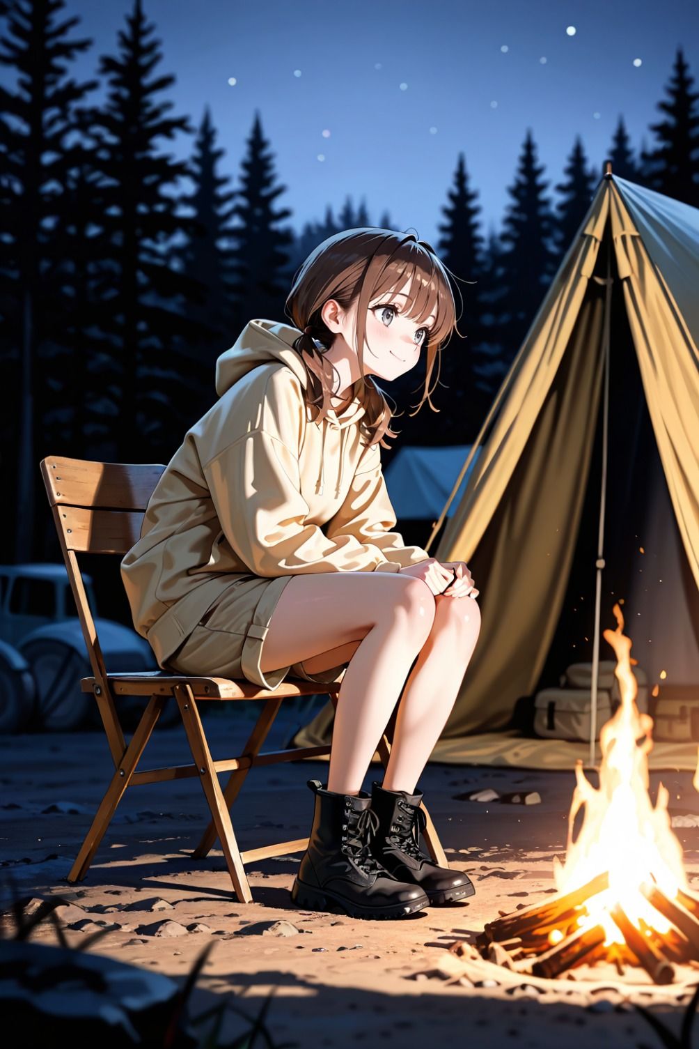 ソロキャンプは危険がいっぱい - サンプル画像 1