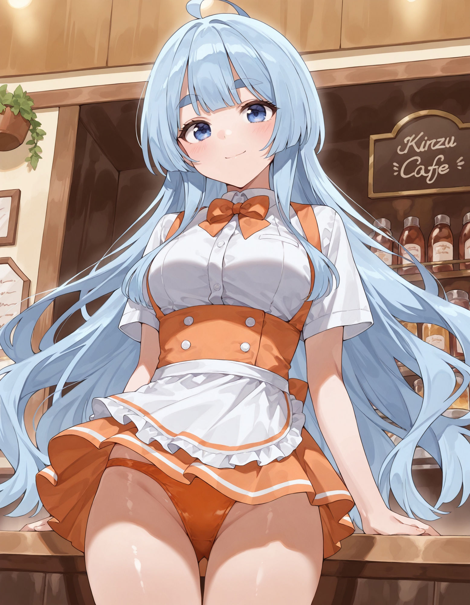 紫〇寺清葉のパンチラ〜ウェイトレス編〜 - サンプル画像 1