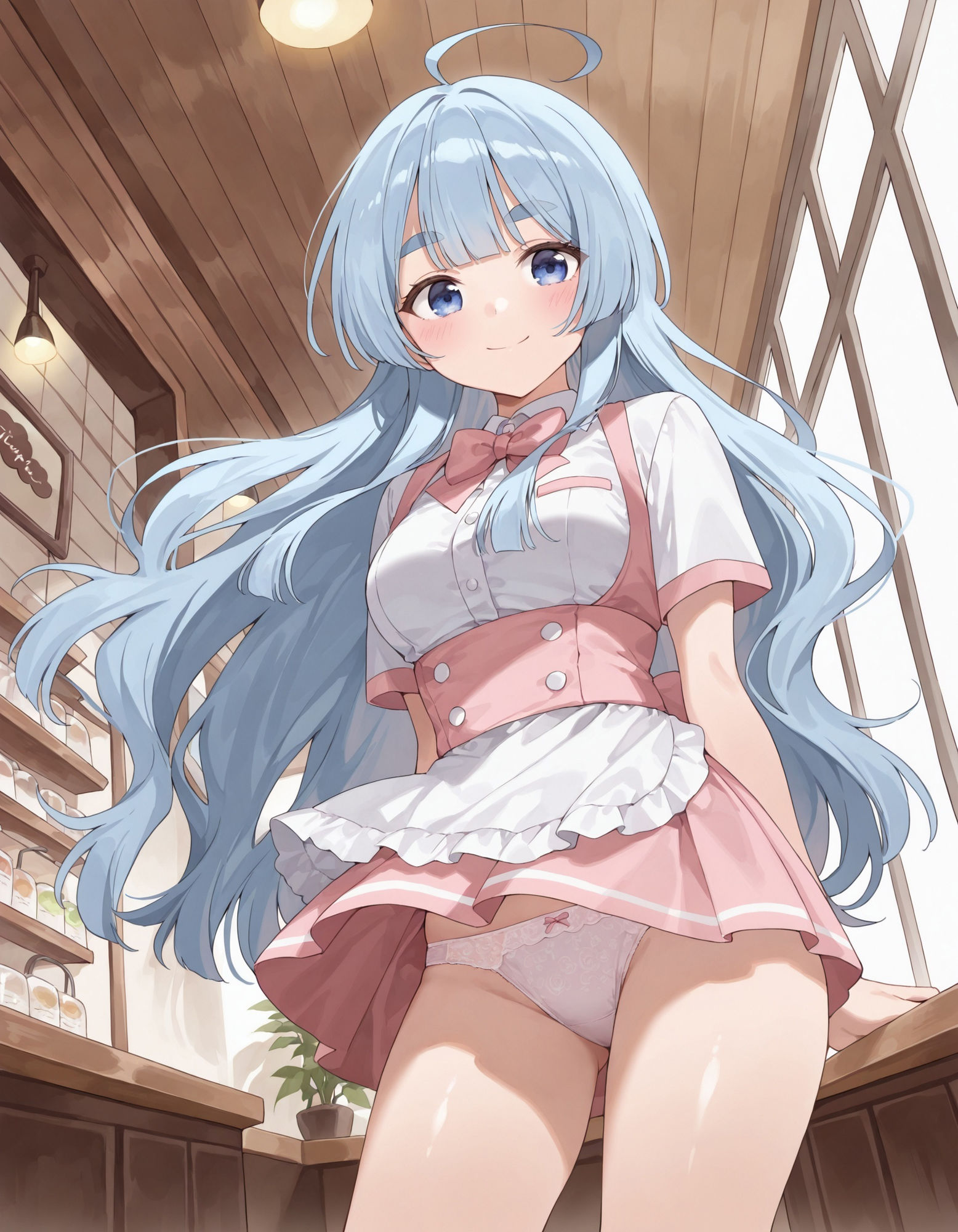 紫〇寺清葉のパンチラ〜ウェイトレス編〜 - サンプル画像 3