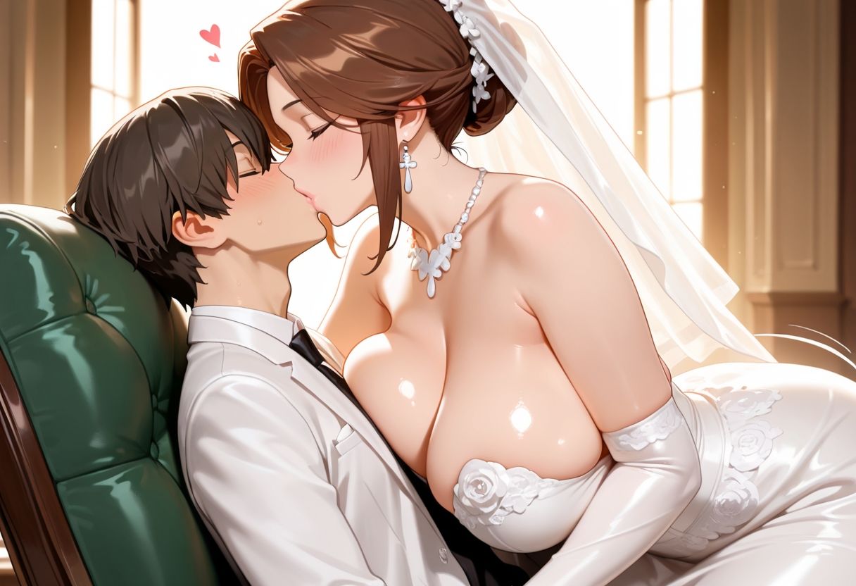 新婦種付けセックス〜初夜まで待てない淫乱人妻〜！ - サンプル画像 2