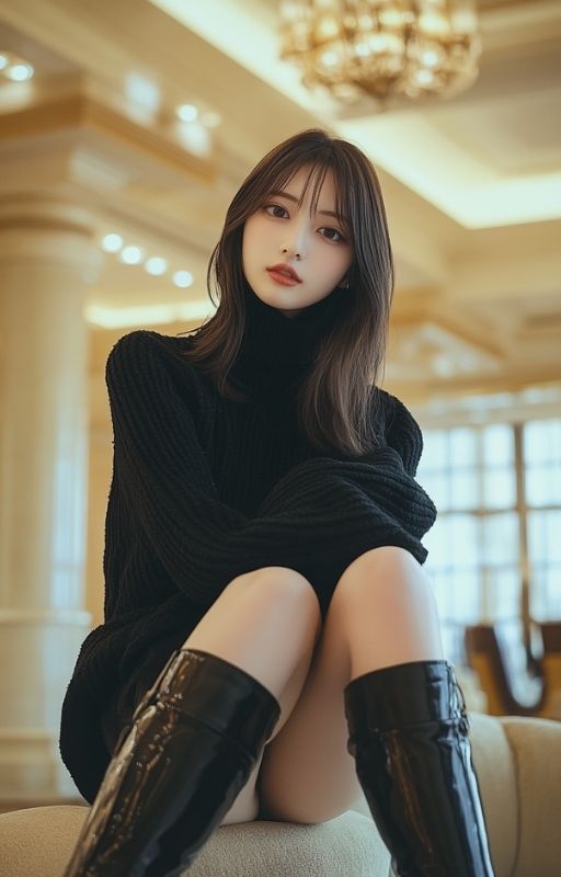 美脚とニーハイブーツの誘惑 - サンプル画像 2