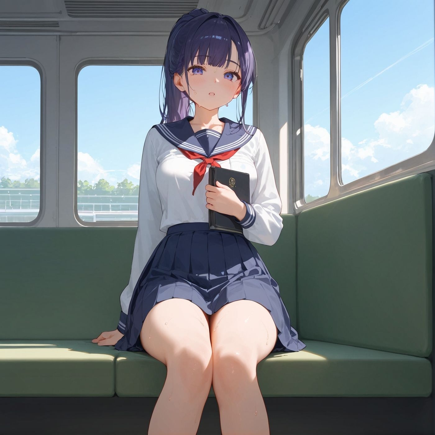 ビッチ用レ●プ車両！乗ったら終点まで乗り継ぎまくってください8【制服美少女の厳選CG500枚収録】 - サンプル画像 9