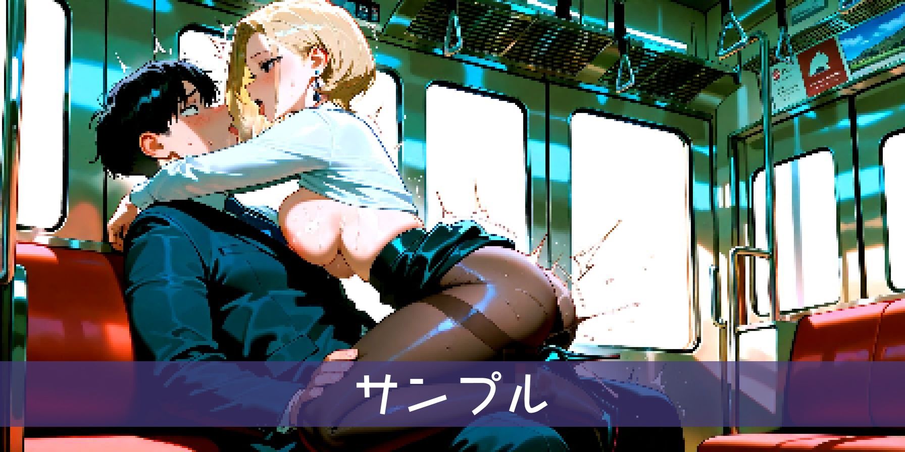 金髪ギャル  始まりは電車から？ - サンプル画像 1