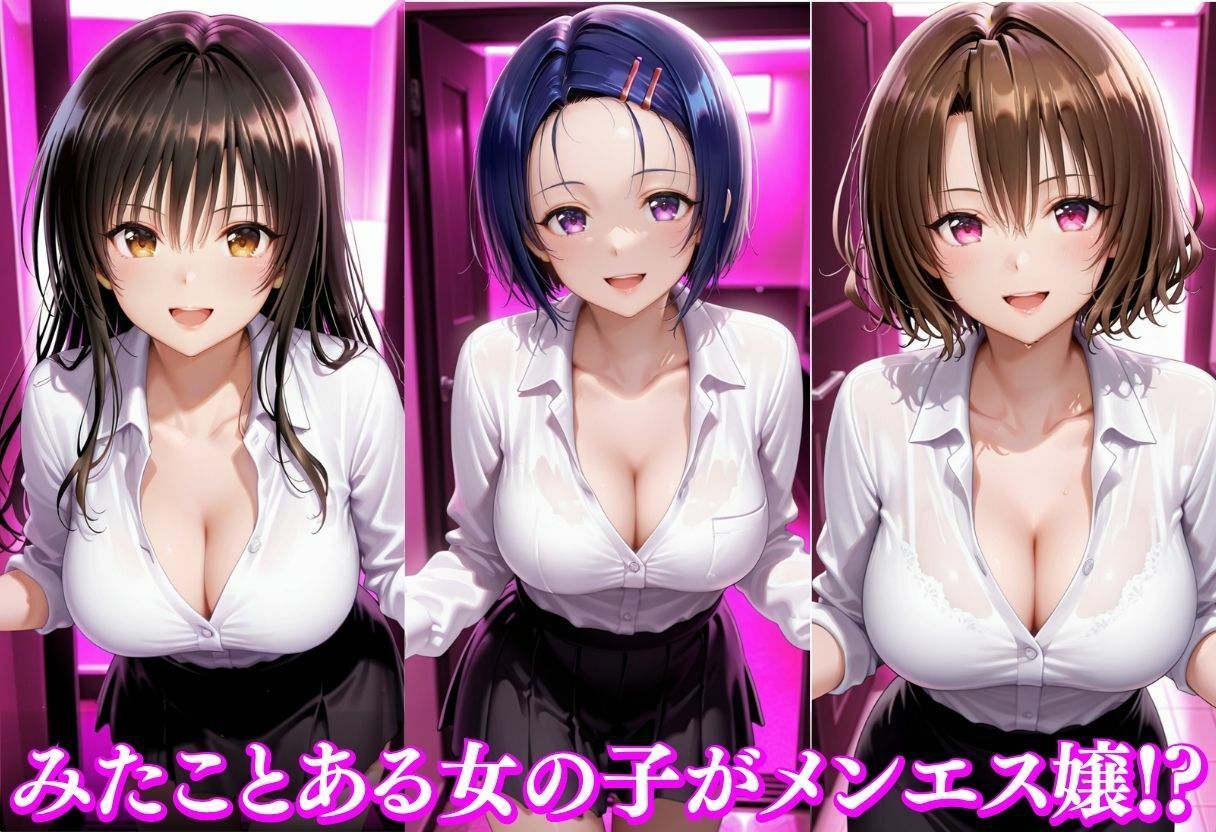 メンエスヒロイン-古〇川唯＆西〇寺春奈＆籾○里紗- - サンプル画像 1
