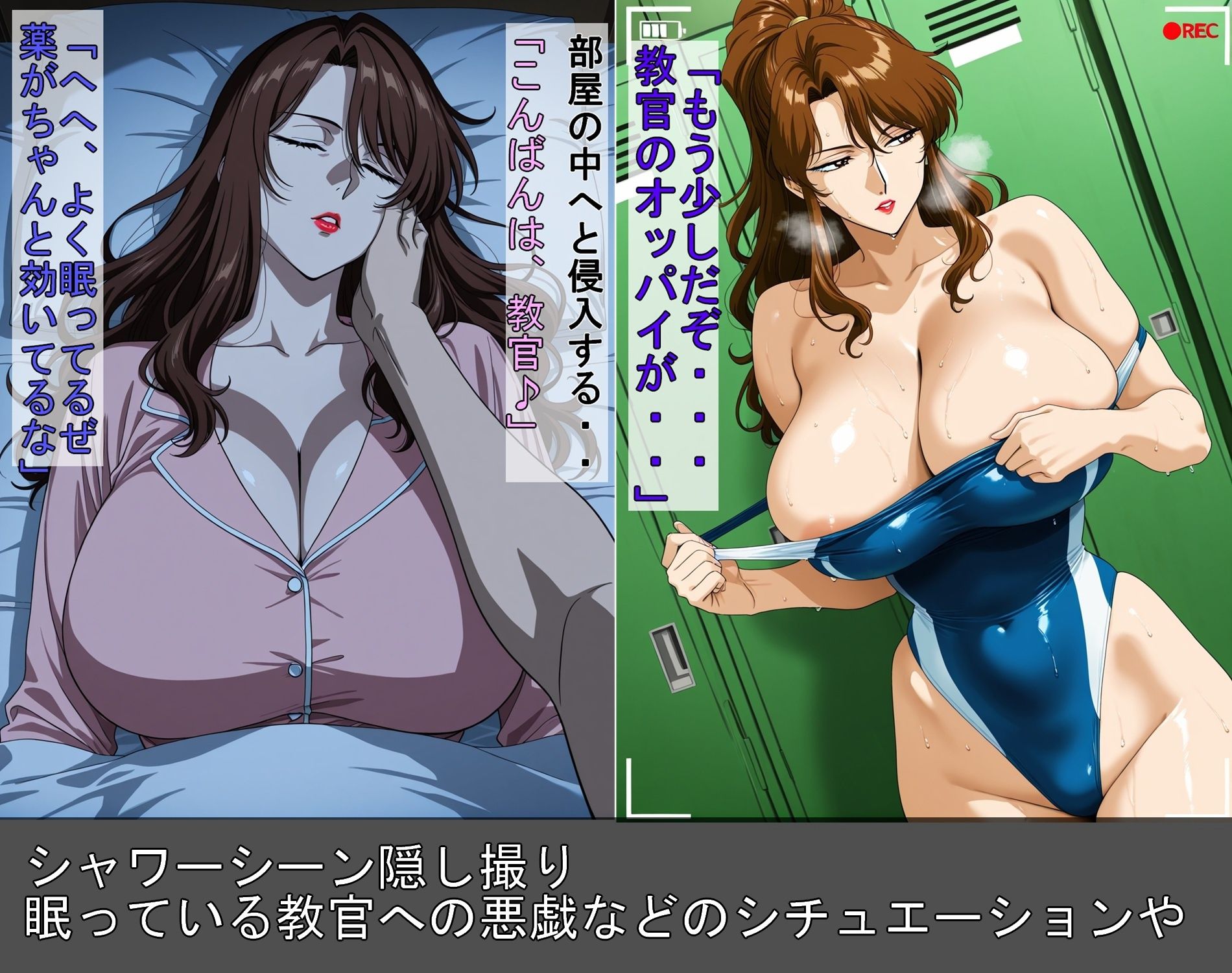 生徒達の罠に堕ちた女教官 - サンプル画像 3