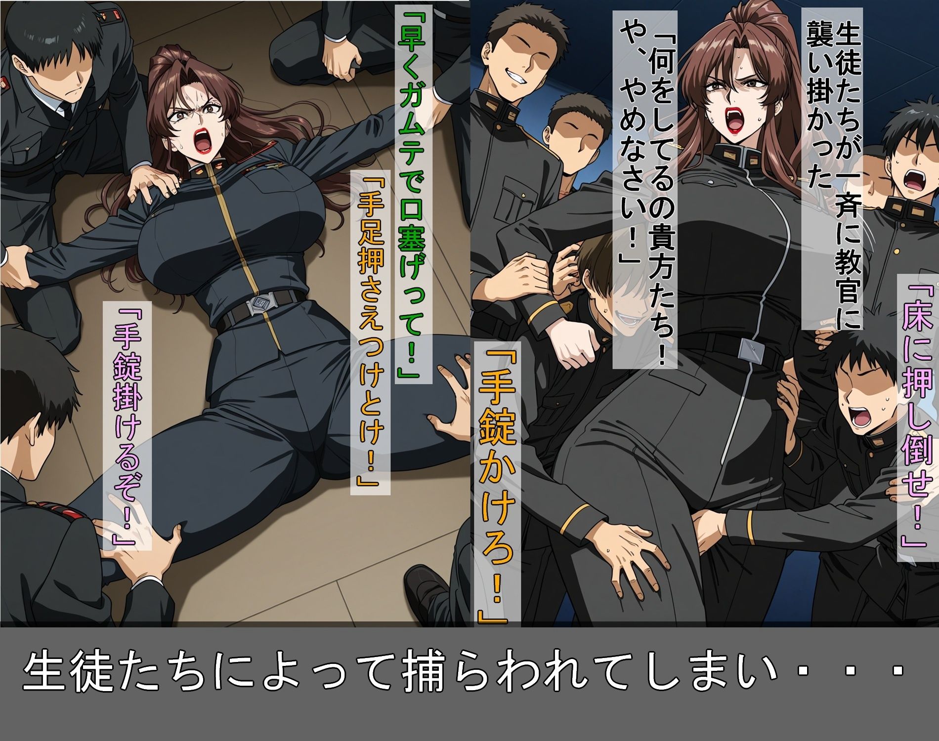 生徒達の罠に堕ちた女教官 - サンプル画像 6