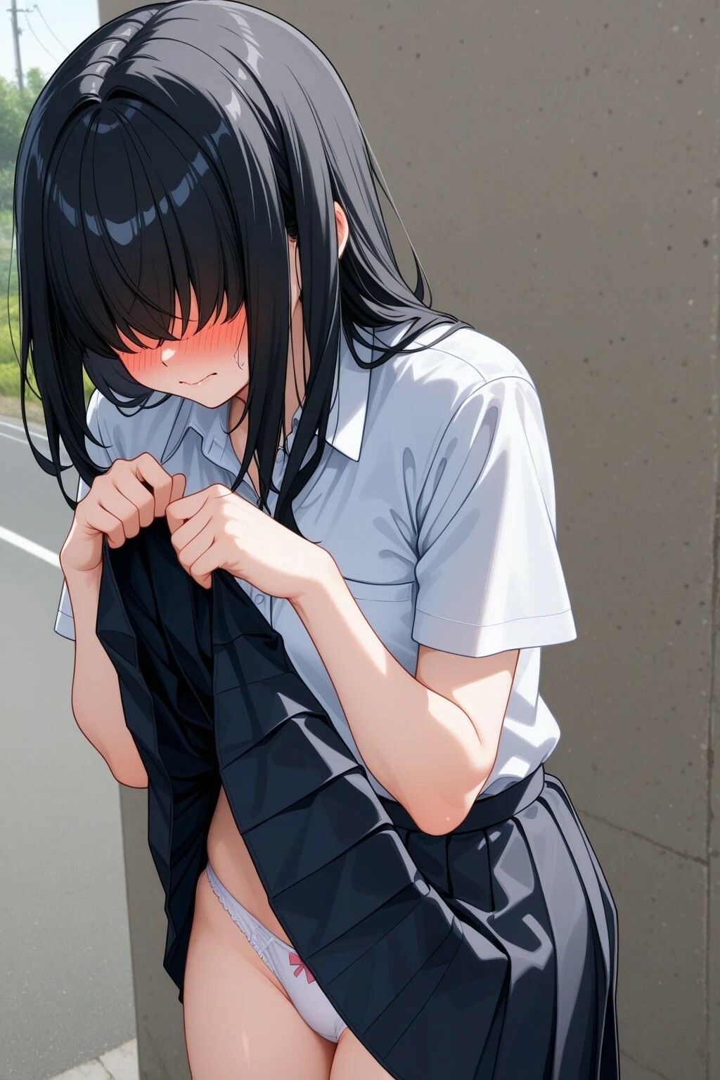 クラスの地味な女子にぱんつ見せてもらう写真集55枚 - サンプル画像 2