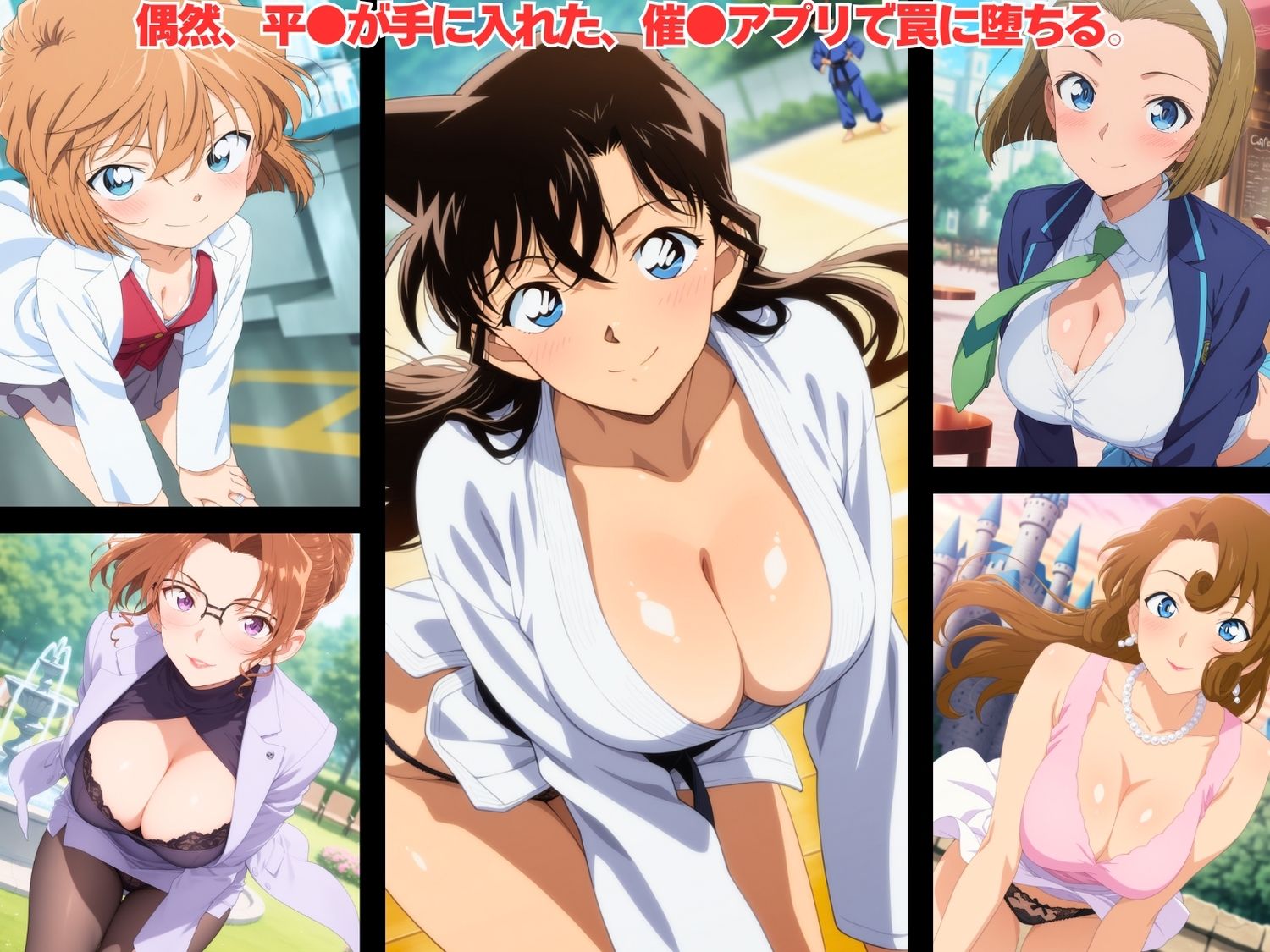 ハーレム探偵ファイル  〜服◯平次、名探偵を支配して肉便器へ服従プレイ。〜 - サンプル画像 1