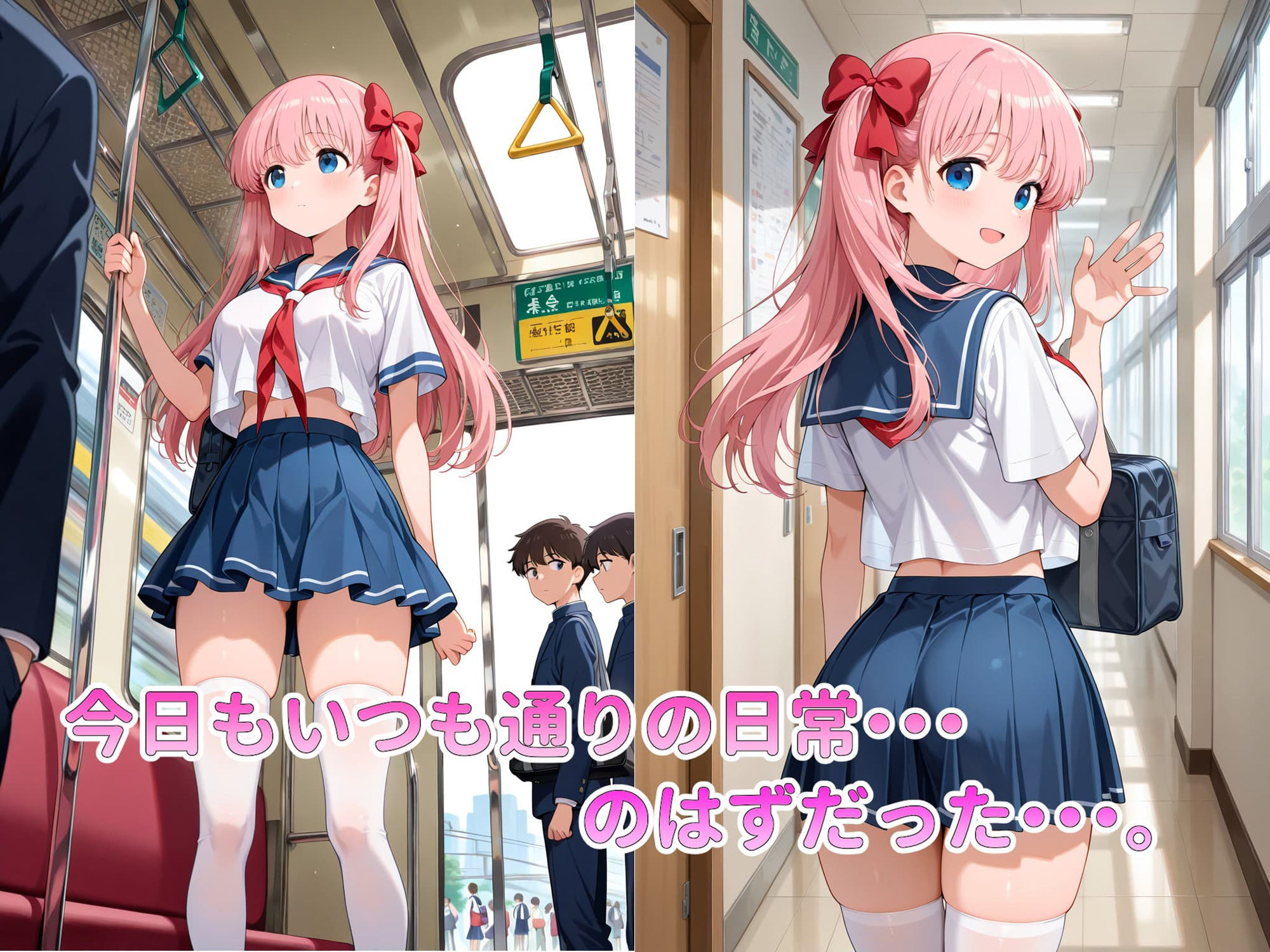 恐怖と快楽の電車内〜痴●で目覚めたワタシのカラダ〜原村和編 - サンプル画像 1