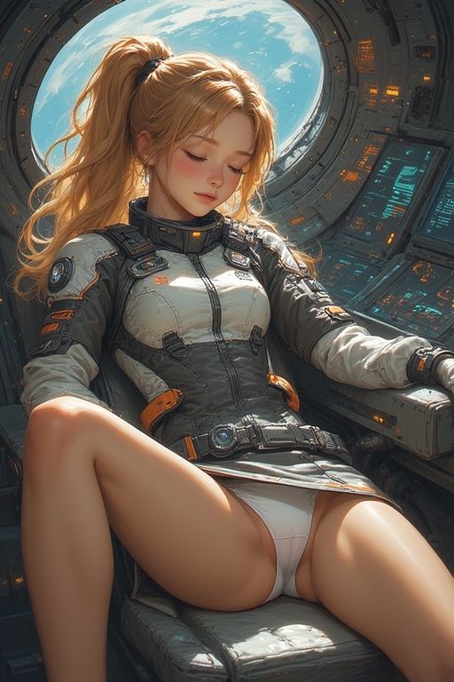 女性宇宙パイロット触手遭遇撃退パンチラ画像集 - サンプル画像 1