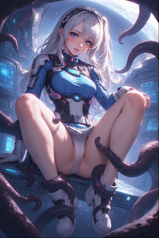 女性宇宙パイロット触手遭遇撃退パンチラ画像集 - サンプル画像 4