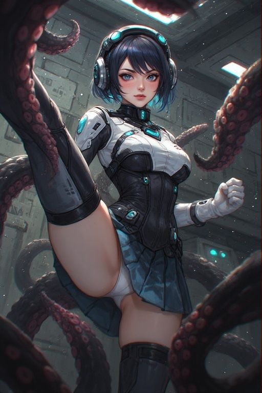 女性宇宙パイロット触手遭遇撃退パンチラ画像集 - サンプル画像 6