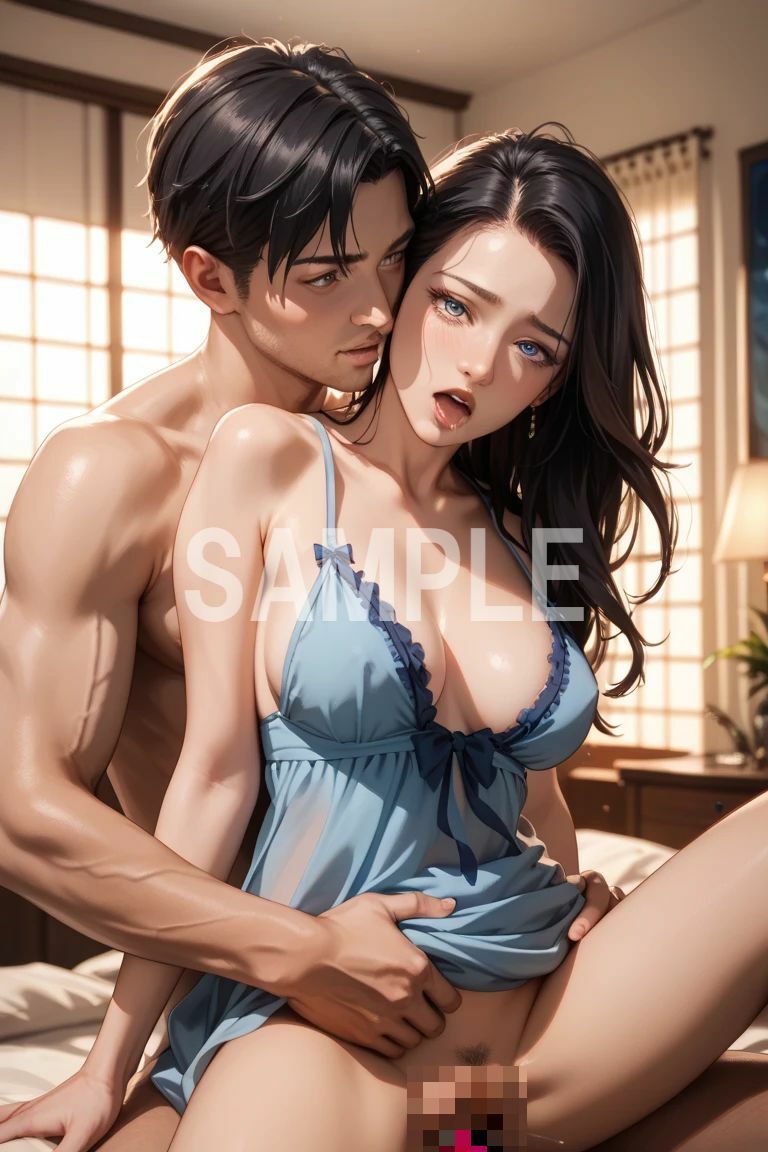 隣室の人妻と深夜の密通 〜夫のイビキがBGM〜 - サンプル画像 1