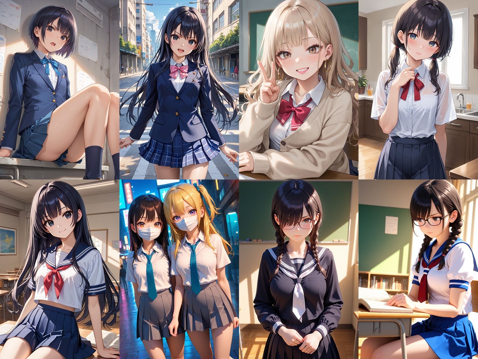 制服マニア〈総集編〉 - サンプル画像 9