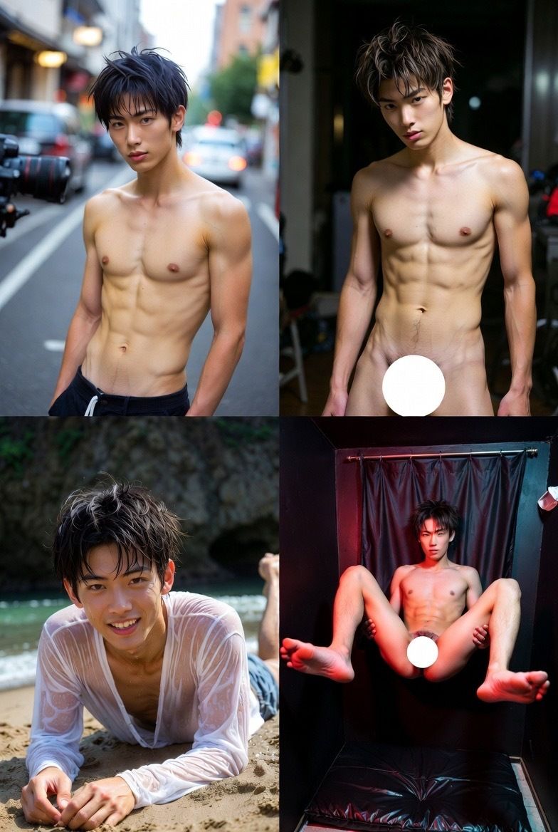 AI男子写真集イケメン100人スカウトして脱がした件 - サンプル画像 2