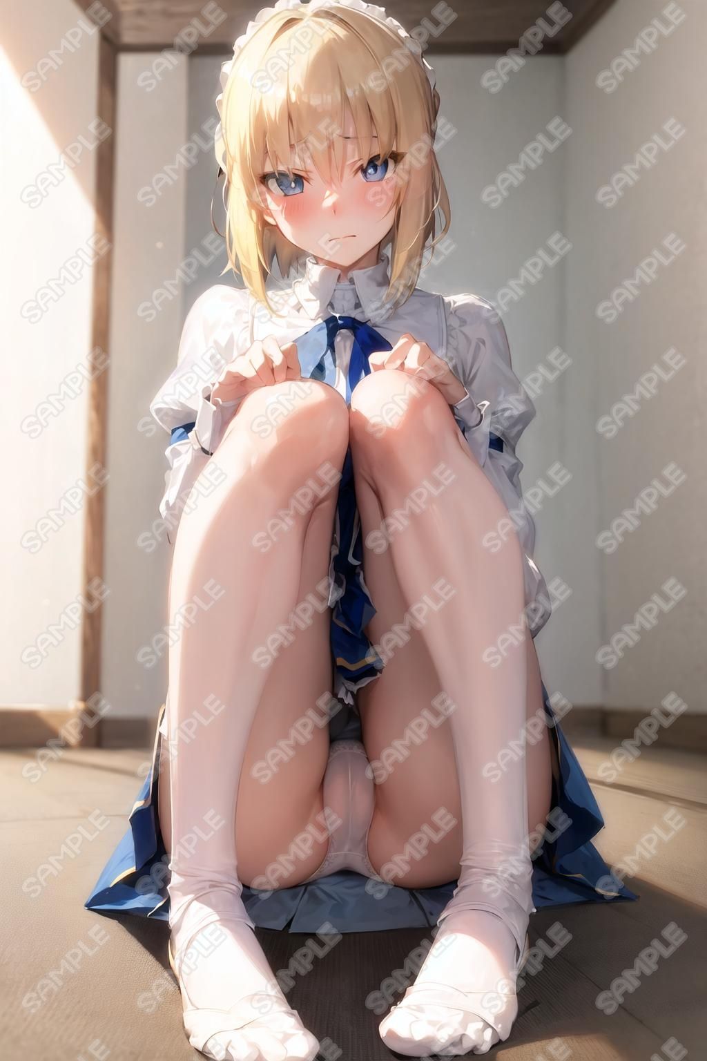 キャラフェチ  騎士王  体育座りパンチラ編2 - サンプル画像 2