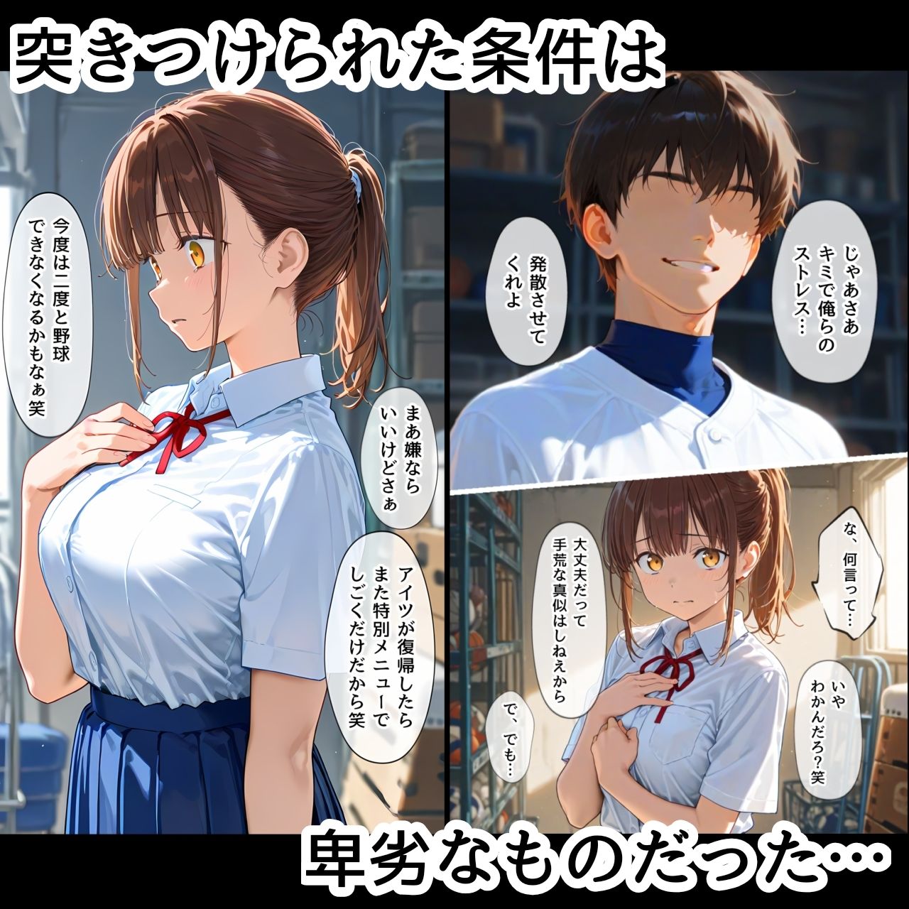 たわわなチアちゃんが野球部の玩具になっちゃうお話 - サンプル画像 2